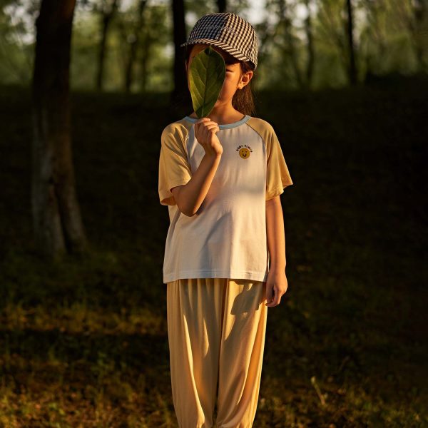 Uncle Cotton Girls' Short Sleeve Pyjamas